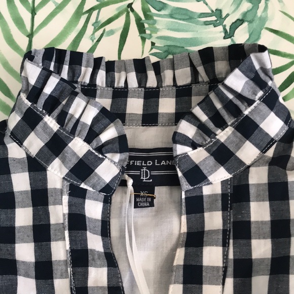 Super Cute Navy Gingham Dress by Duffield Lane - Picture 3 of 6